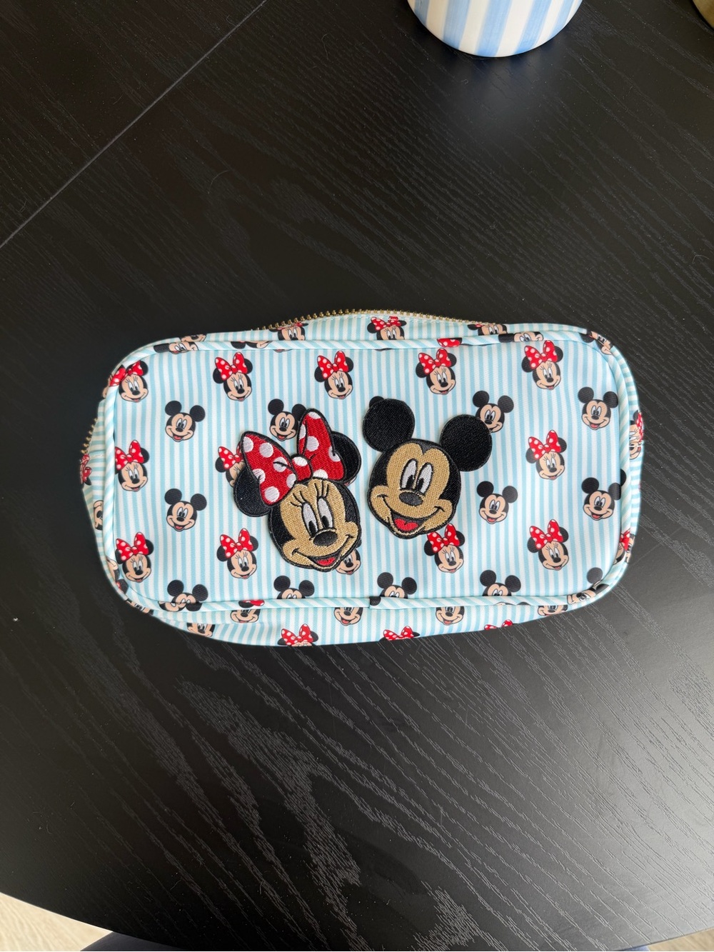 Stoney Clover Lane Blue & Red Minnie and Mickey Small Pouch